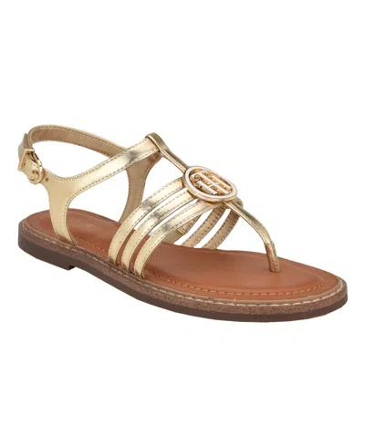 Tommy Hilfiger Women's Brailo Casual Flat Sandals In Gold