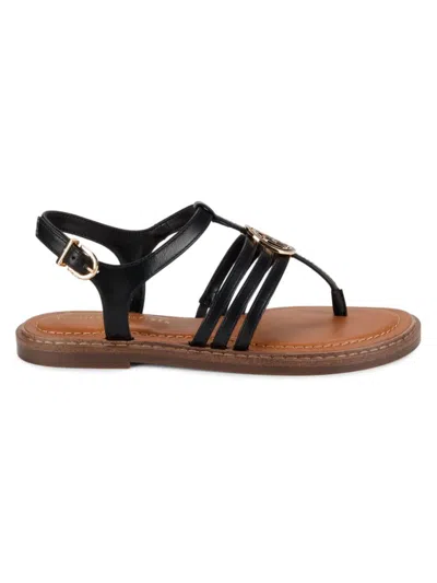 Tommy Hilfiger Women's Brailo Casual Flat Sandals In Black