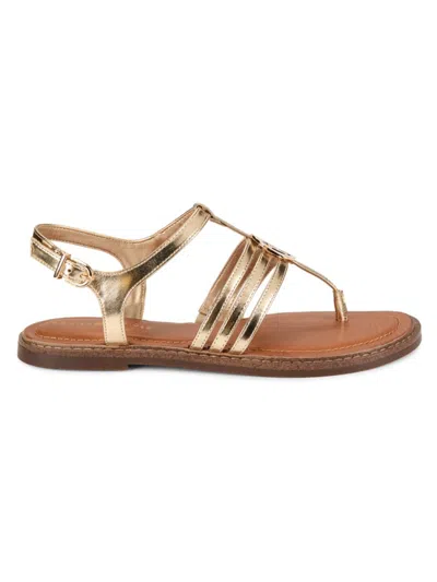 Tommy Hilfiger Women's Brailo Casual Flat Sandals In Gold