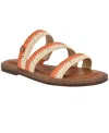 Tommy Hilfiger Brelyn Raffia Sandal In Orange,white