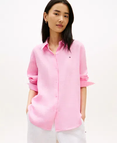 Tommy Hilfiger Women's Button-up Shirt In Pink