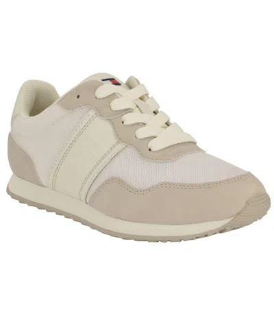 Tommy Hilfiger Women's Cameo Retro Lace-up Sneakers In Ivory