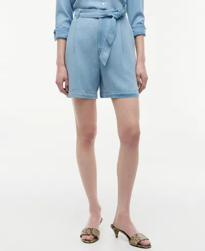 Tommy Hilfiger Women's Chambray Straight Shorts In Blue