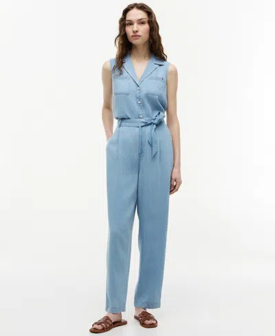Tommy Hilfiger Women's Chambray Tapered Pants In Blue