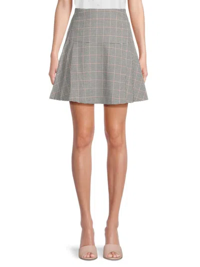 Tommy Hilfiger Women's Checked Mini Skirt In Black