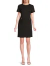 Tommy Hilfiger Women's Checked Sheath Minidress In Black