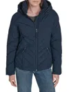 Tommy Hilfiger Women's Chevron-quilted Hooded Puffer Jacket In Blue