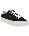 Tommy Hilfiger Women's Chirley Mesh Espadrille Platform Sneakers In Black
