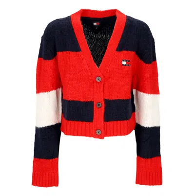 Tommy Hilfiger Women's Colorblock Cardigan Dark Night Navy/stripe Cardigan
