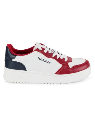 Tommy Hilfiger Women's Colorblock Low Top Sneakers In White