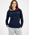Tommy Hilfiger Women's Colorblocked Pullover Hoodie In Sky Captain