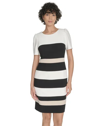 Tommy Hilfiger Women's Colorblocked Scuba-crepe Dress
