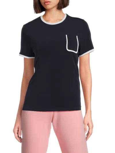 Tommy Hilfiger Women's Contrast-trim Crewneck T-shirt