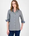 Tommy Hilfiger Women's Coquette Check Cotton Shirt In Blue