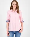 Tommy Hilfiger Women's Coquette Check Cotton Shirt In Pink