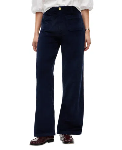 Tommy Hilfiger Women's Corduroy Wide-leg Pants In Blue