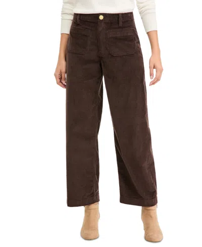 Tommy Hilfiger Women's Corduroy Wide-leg Pants In Brown