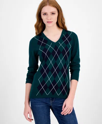 Tommy Hilfiger Women's Cotton Arglye Ivy Sweater In Multi