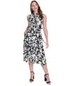 Tommy Hilfiger Women's Cotton Belted Midi Shirtdress In Multi