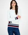 Tommy Hilfiger Women's Cotton Cable Knit Sweater In Multi