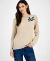 Tommy Hilfiger Women's Cotton Holly Crewneck Sweater In Neutral