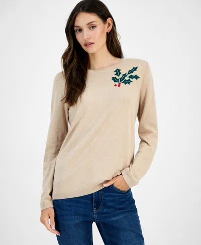Tommy Hilfiger Women's Cotton Holly Crewneck Sweater In Neutral