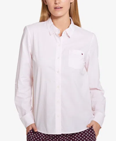 Tommy Hilfiger Women's Cotton Pinstripe Button-down Shirt