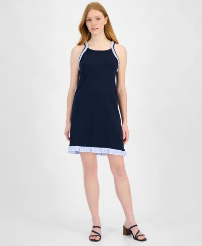 Tommy Hilfiger Women's Cotton Ruffled-hem Mini Dress