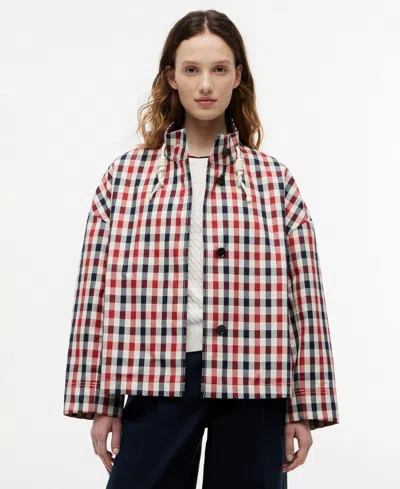 Tommy Hilfiger Women's Cotton-blend Checked Parka Jacket