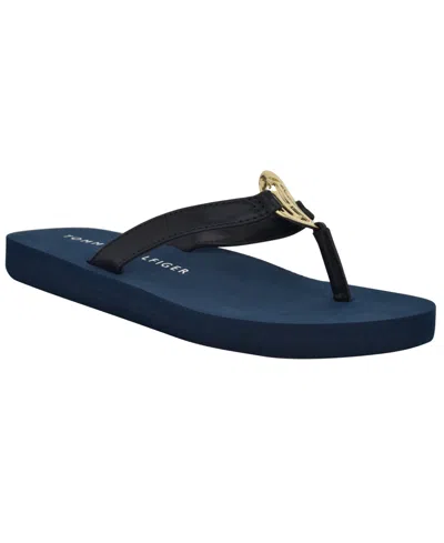 Tommy Hilfiger Women's Crelina Logo Flip Flop Sandals In Blue