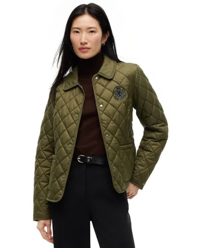Tommy Hilfiger Women's Crest Quilted Barn Jacket In Green