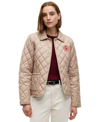 Tommy Hilfiger Women's Crest Quilted Barn Jacket In Neutral