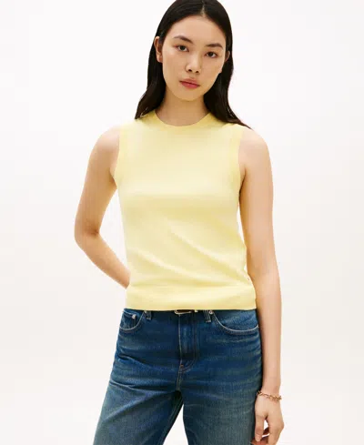 Tommy Hilfiger Women's Crewneck Knit Sweater In Yellow