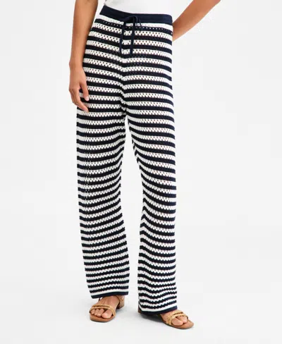 Tommy Hilfiger Women's Crochet Knitted Pants In Multi