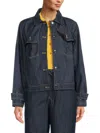Tommy Hilfiger Women's Cropped Denim Trench Coat In Indigo