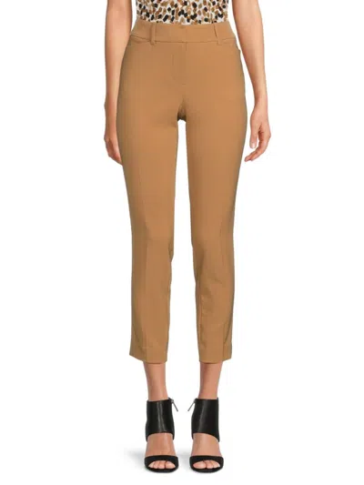 Tommy Hilfiger Women's Cropped Work Pants In Tiger Eye Brown
