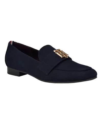 Tommy Hilfiger Women's Cyndia Ornamented Loafers In Dark Blue