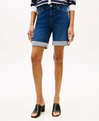 Tommy Hilfiger Women's Dark Blue Denim Shorts
