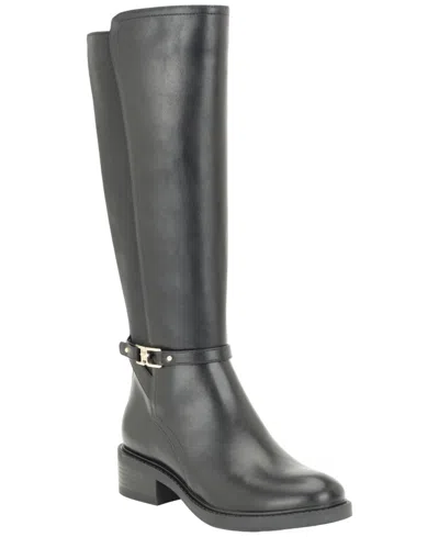 Tommy Hilfiger Women's Dewel Low Block Heel Boots In Black