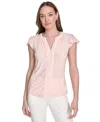 Tommy Hilfiger Women's Dot-print Flutter-sleeve Blouse