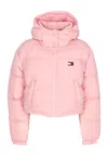 Tommy Hilfiger Down Cropped Puffer In Ballet Pink