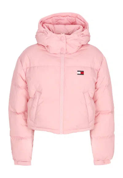 Tommy Hilfiger Down Cropped Puffer In Ballet Pink