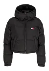 Tommy Hilfiger Women's Down Jacket Crop Alaska Puffer Black In Nero Neri E Grigi