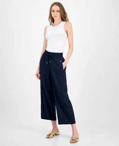Tommy Hilfiger Women's Drawstring-waist Pull-on Pants In Black