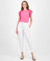 Tommy Hilfiger Women's Drawstring-waist Pull-on Pants In White