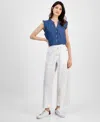 Tommy Hilfiger Women's Drawstring Wide-leg Pants In White