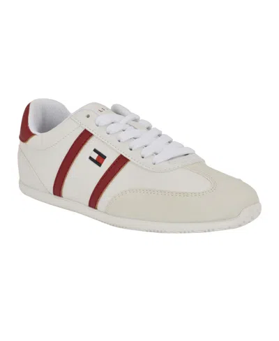 Tommy Hilfiger Women's Eryanne Signature Logo Lace-up Sneakers In White,red
