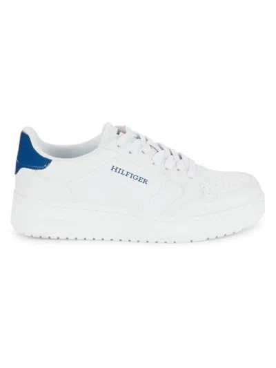 Tommy Hilfiger Women's Faux Leather Low Top Sneakers In White