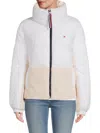 TOMMY HILFIGER WOMEN'S FAUX SHEARLING QUILTED JACKET