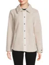 Tommy Hilfiger Women's Faux Shearling Shacket In Neutral
